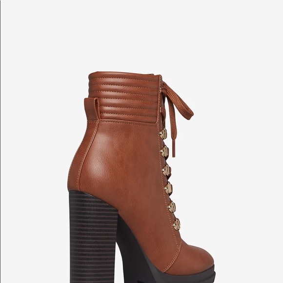 Brown Block Heel Bootie - Picture 3 of 3